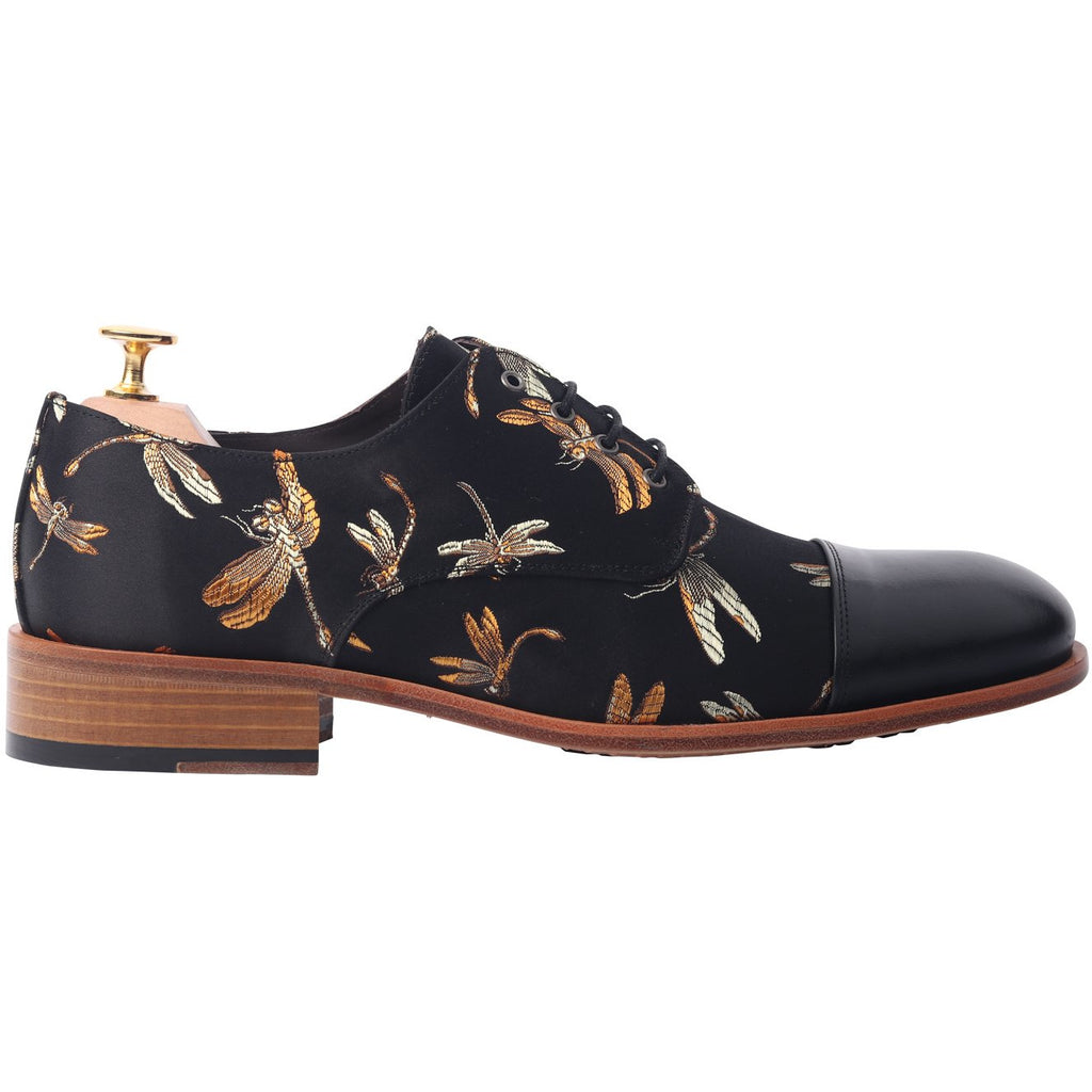 ルナ スエードブーツ Black “The Dance Of The Dragonfly” Cap Toe Shoes - The Lu