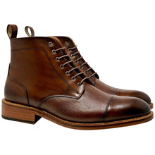 mens leather brown boots handmade from Spain