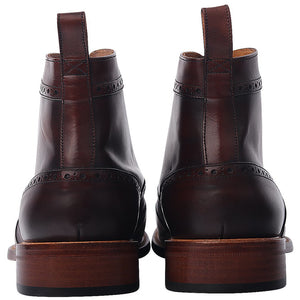 Caoba Spanish Leather Brogue Boot - The Cruz Boot Series – Somiar