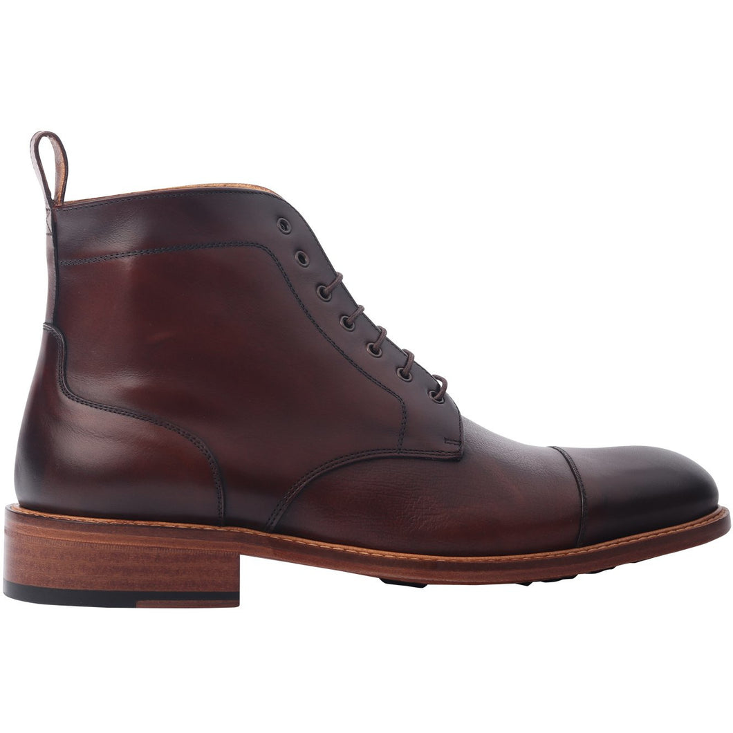 Caoba Calf-Skin Leather Cap Toe Boots - The Legend Boot Series – Somiar