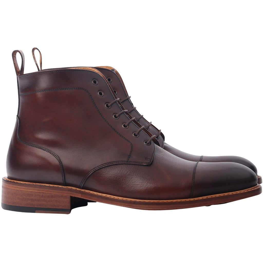 Caoba Calf-Skin Leather Cap Toe Boots - The Legend Boot Series – Somiar