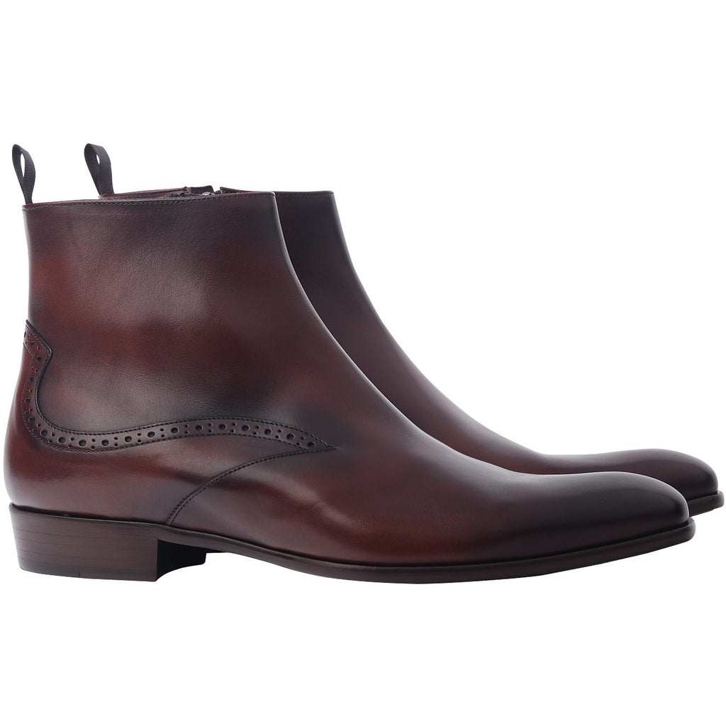 Caoba Calf Skin Leather Chelsea Boots - The Rico Series – Somiar