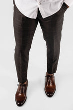 Plaid Patterned Trouser in Brown