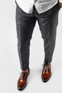 blue grey simple patterned trouser, modern fit 