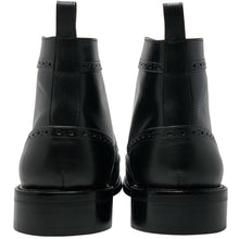 Double back view winged leather boot; The Cruz Boot in Black