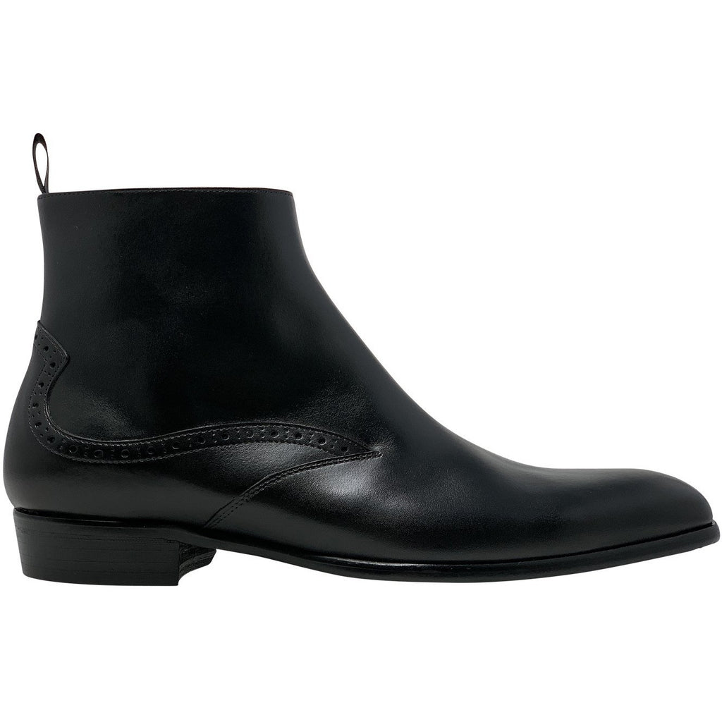 Black Calf Skin Leather Chelsea Boots - The Rico Series – Somiar
