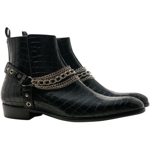 The Maldonado Boot in Embossed Croc Leather