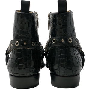 Second Sale: The Maldonado Boot in Embossed Croc Leather